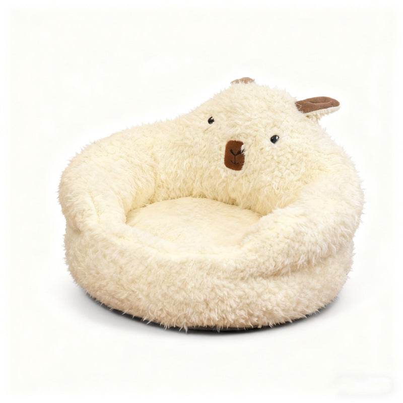 Dog House Winter Warm Dog Bed Semi-Enclosed Dog Cage Pet Pad Pet Dog Bed Removable Washable Cat Bed Dog Cage